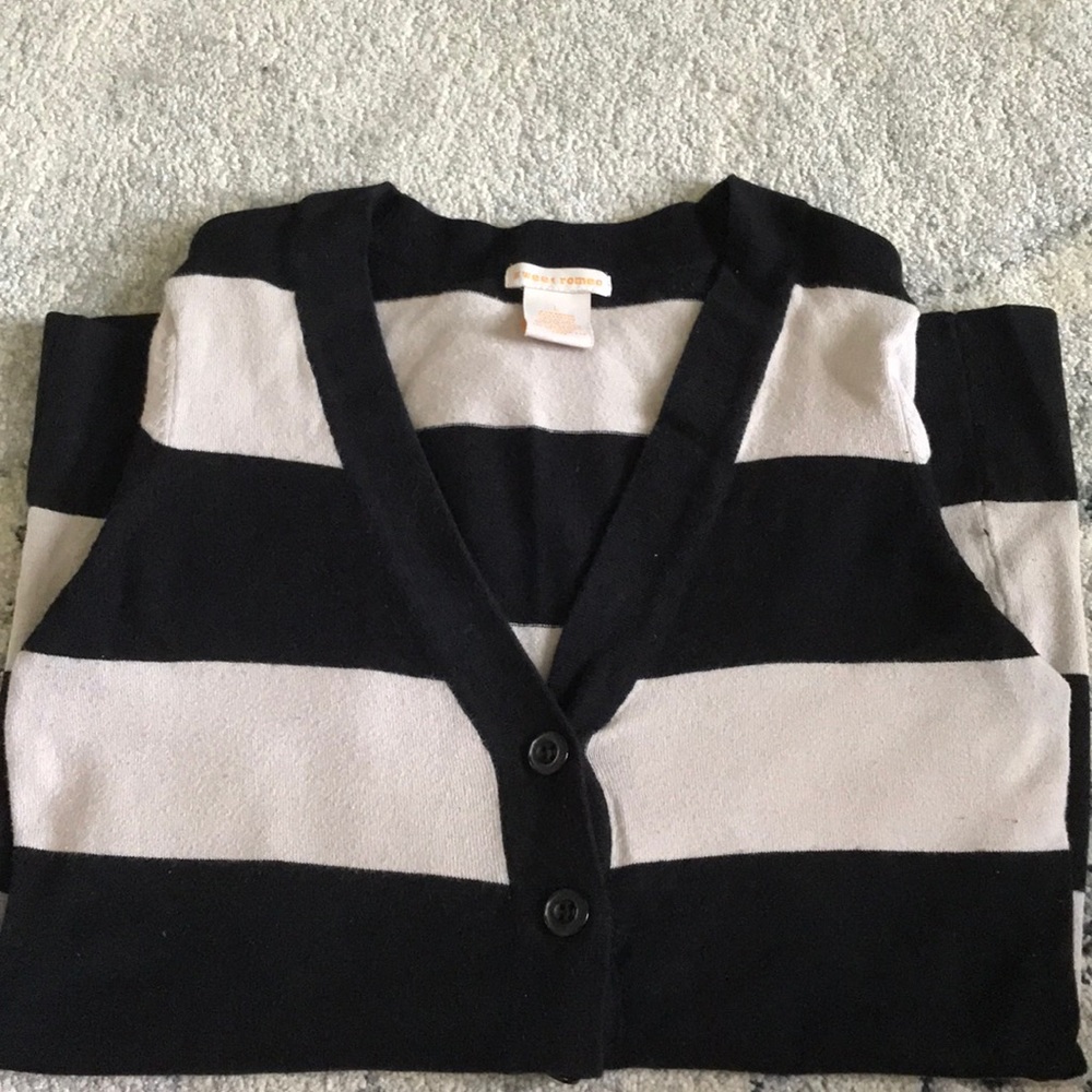 Striped tunic sweater